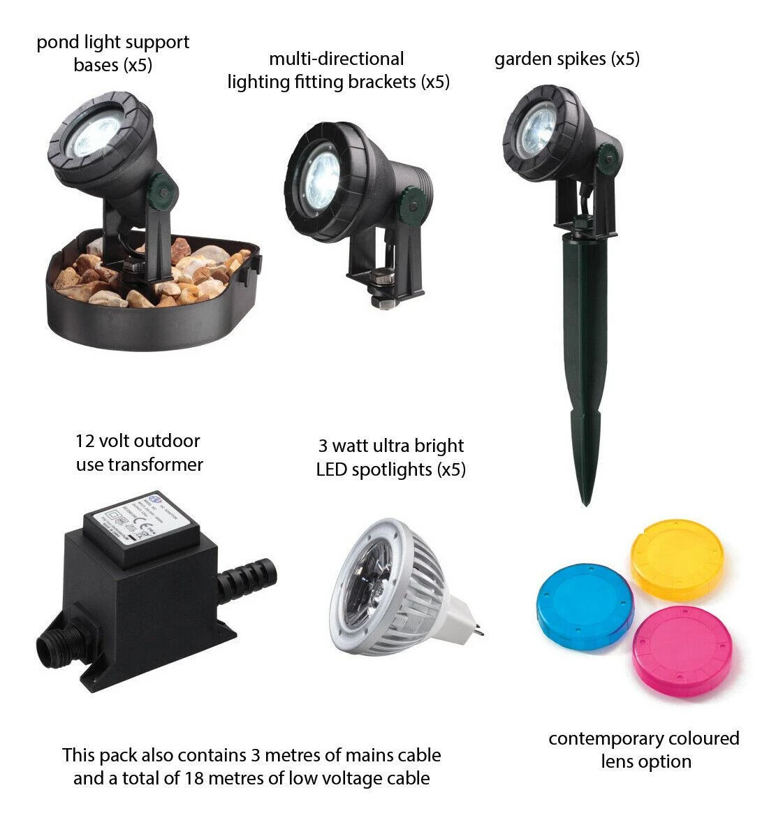 Blagdon LED Pond & Garden LIghts 5 X 3w - 1052276 - Image 8