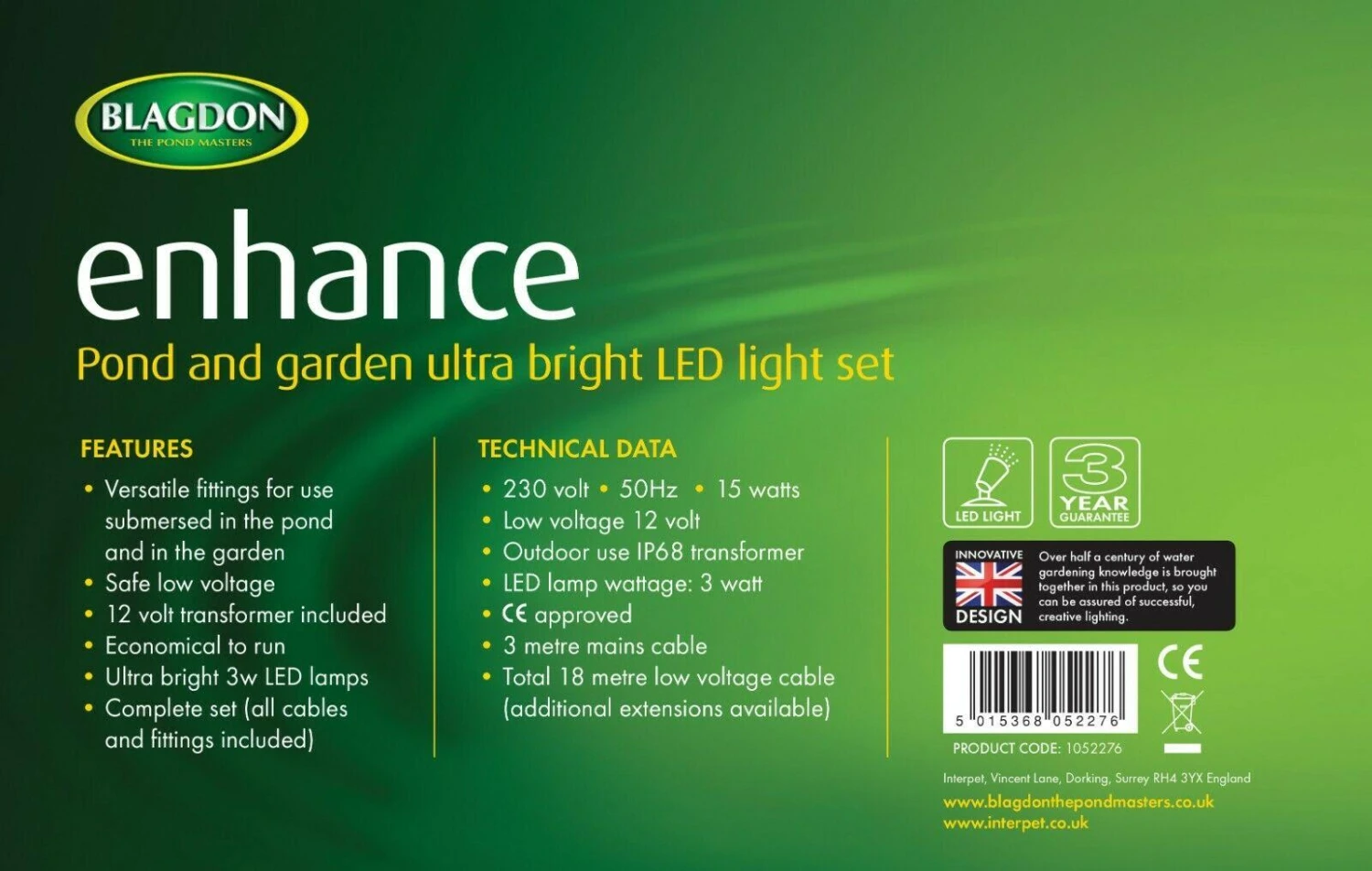 Blagdon LED Pond & Garden LIghts 5 X 3w - 1052276 - Image 3
