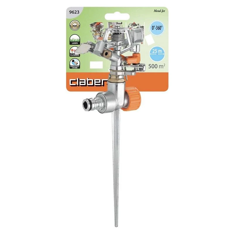 Claber Impact Sprinkler On Metal Spike - 9623 - Image 2