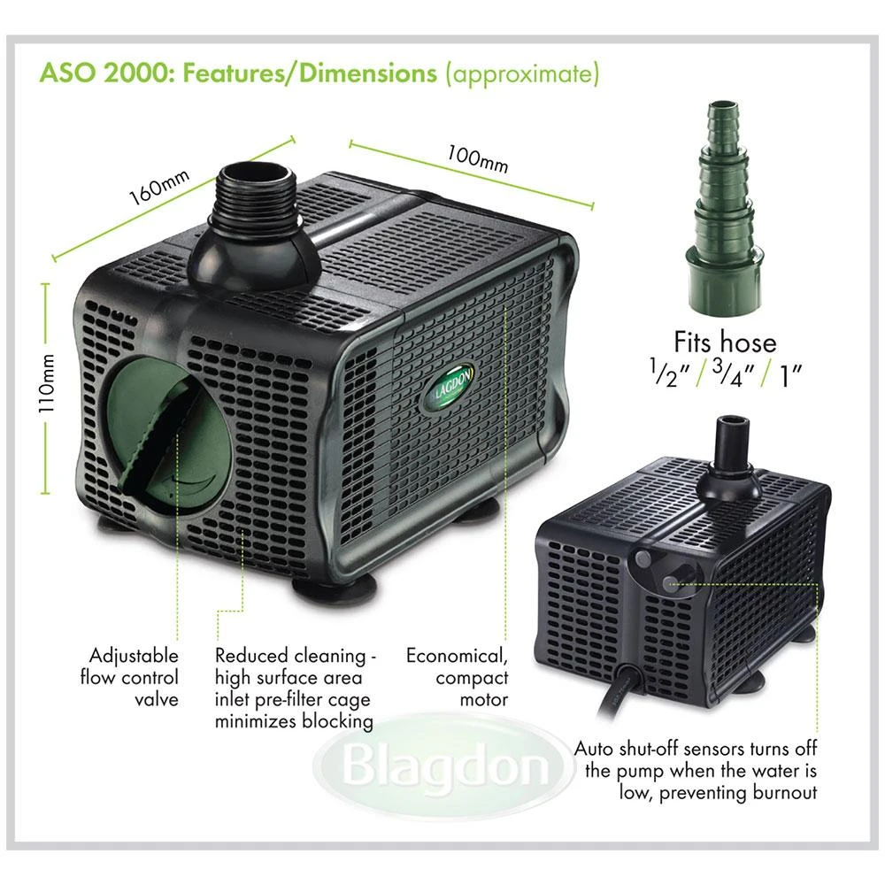 Blagdon 2000 Auto Shut Off Feature Pump - Image 2