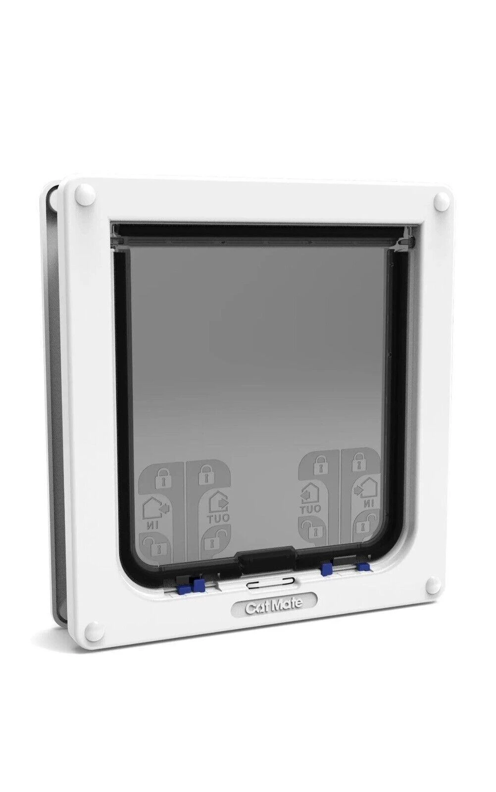 PET MATE Cat Mate Large White Cat Flap 4-Way Locking - Image 2