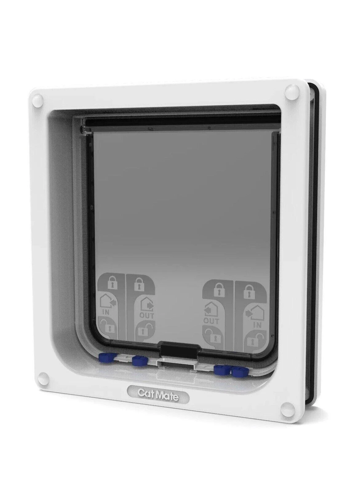 PET MATE Cat Mate Large White Cat Flap 4-Way Locking
