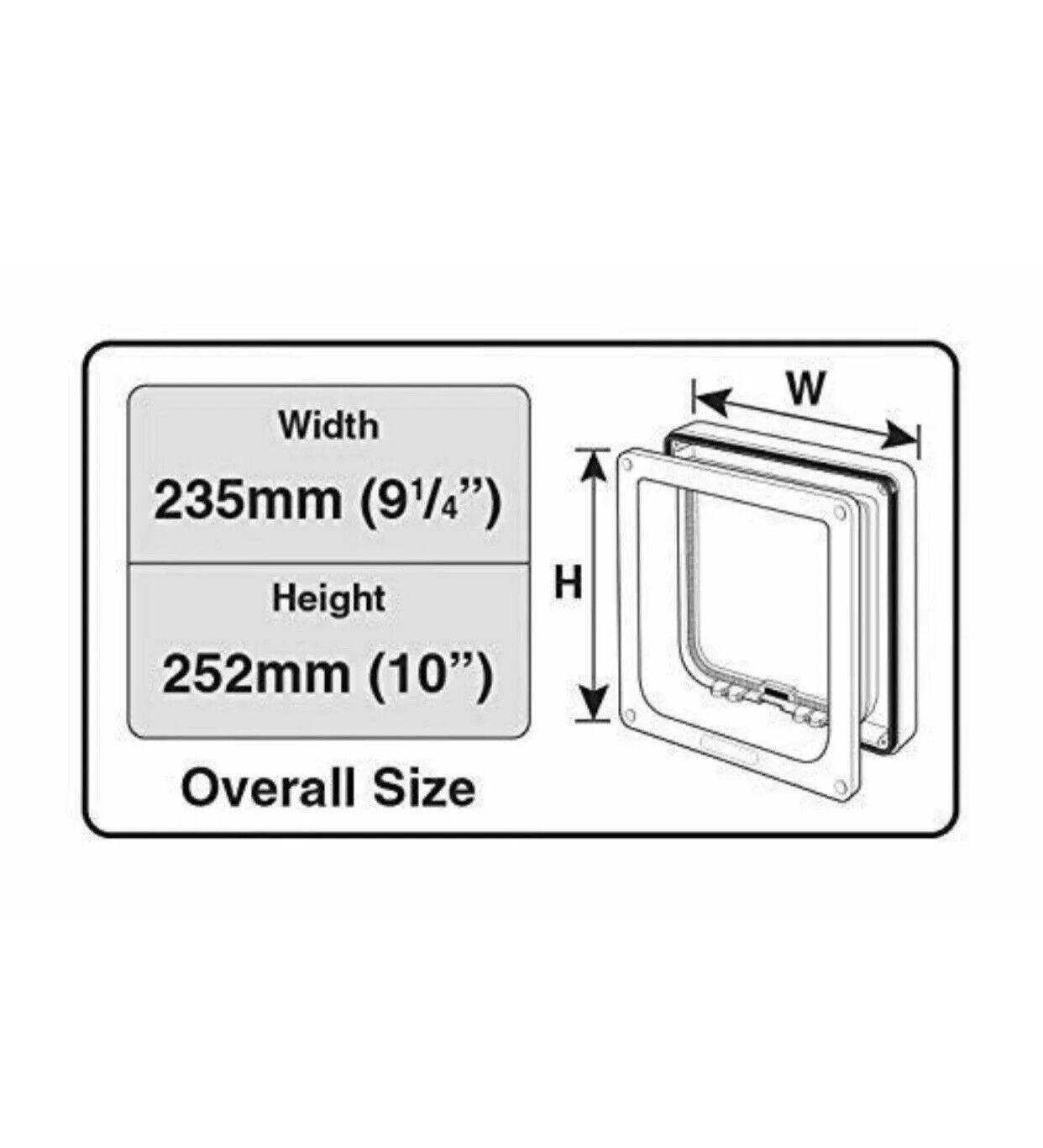 PET MATE Cat Mate Large White Cat Flap 4-Way Locking - Image 5