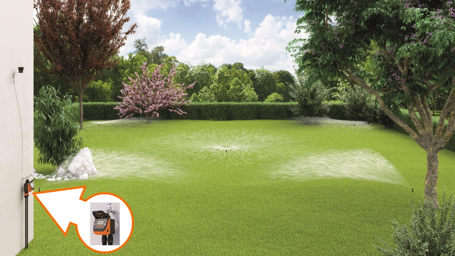 Claber Colibri Pop Up Lawn Watering Kit - 130M - Image 3