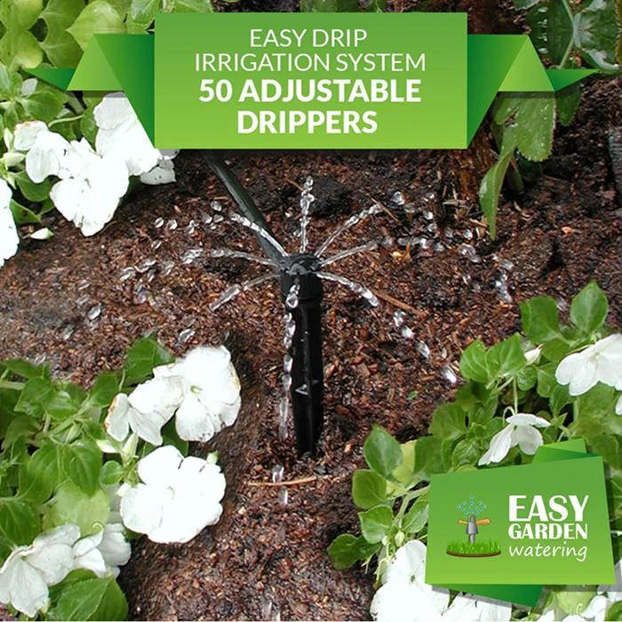 Easy Drip Irrigation System 50 Adjustable Dripper
