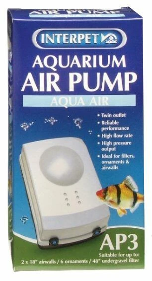 Interpet Aquarium Twin Outlet Air Pump AP 3 - Image 2