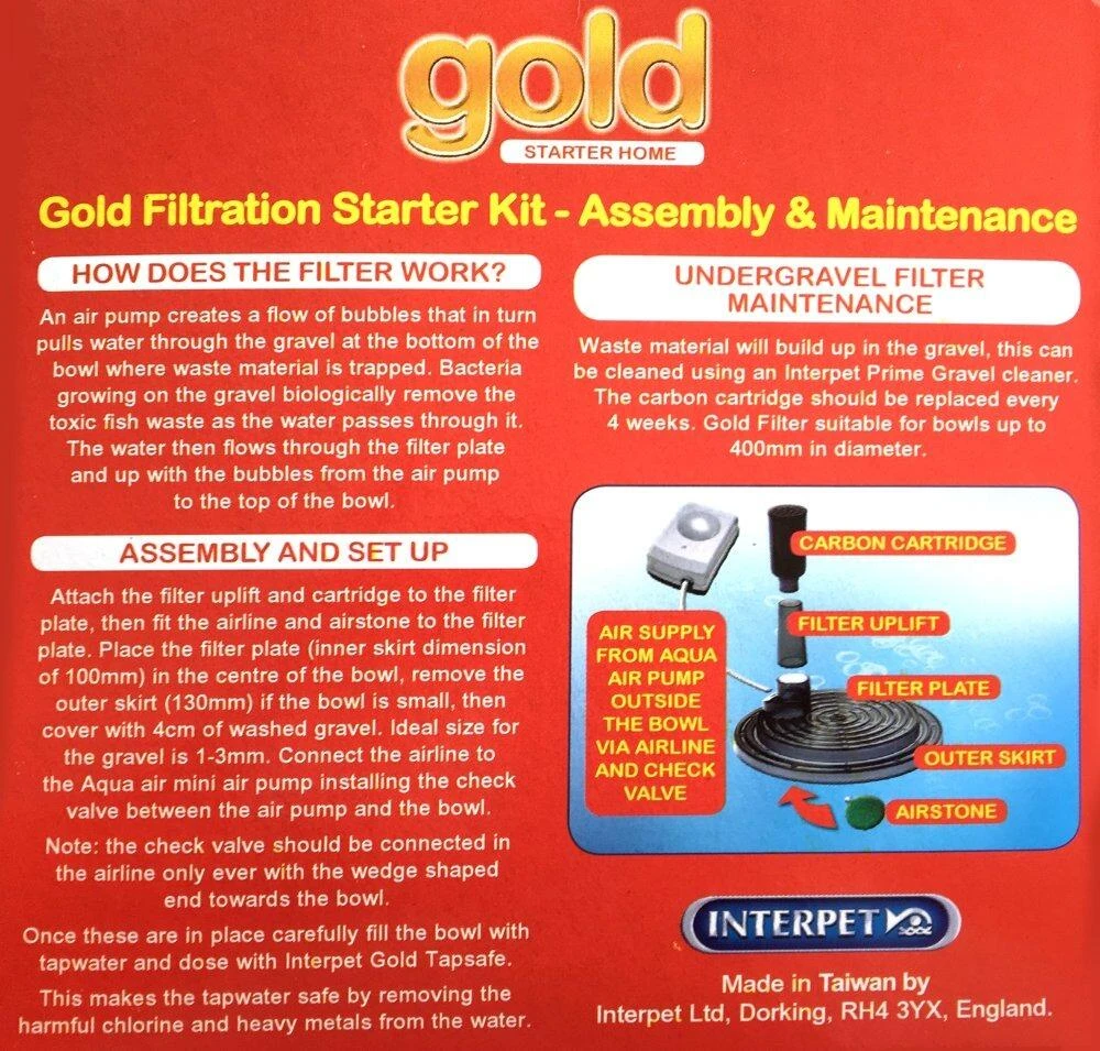 Interpet Gold Fish Bowl Filter Starter Kit - Image 2