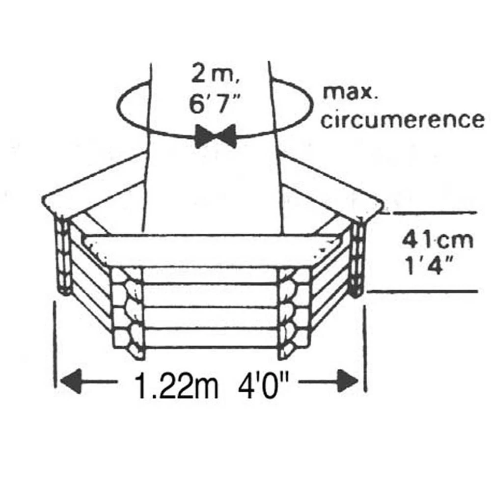 Norlog Medium Tree Seat Planter - Image 4