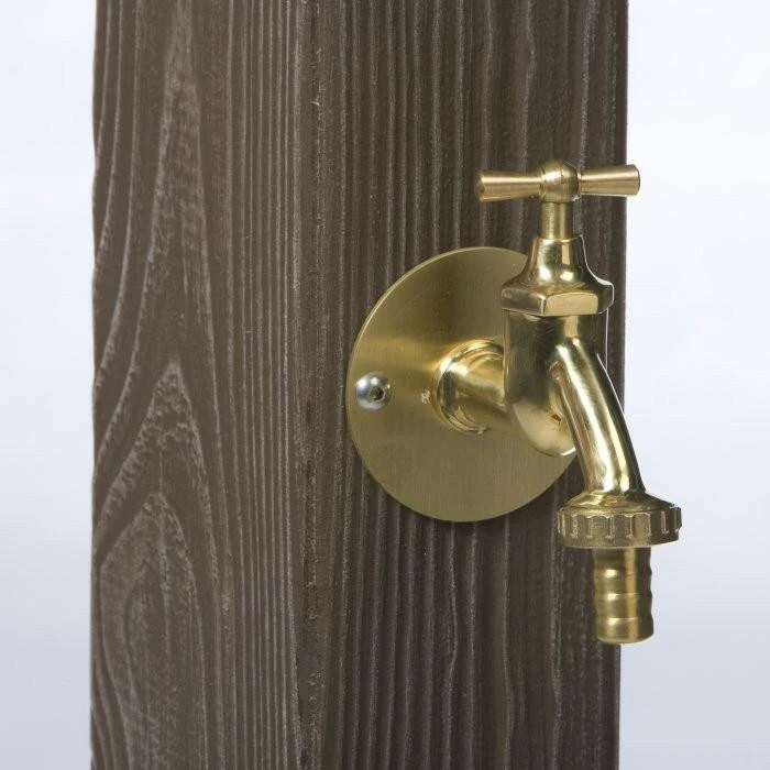 Garden Watering Post Walnut Wood Effect Standpipe - Image 2
