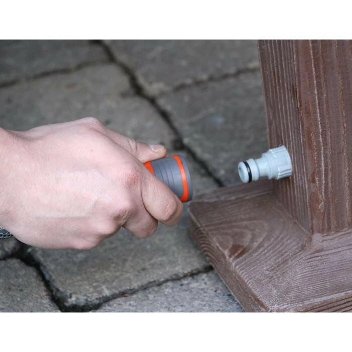 Garden Watering Post Walnut Wood Effect Standpipe - Image 4